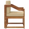 vidaXL Canapea de exterior Lemn de acacia solid și poliester natural
