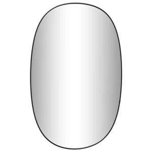 vidaXL Oglindă de perete, negru, 70x45 cm