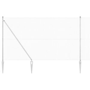 vidaXL St&acirc;lp de gard. Argintiu