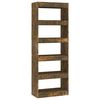 vidaXL Bibliotecă/Separator stejar afumat 60x30x166 cm, lemn prelucrat