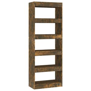 vidaXL Bibliotecă/Separator stejar afumat 60x30x166 cm, lemn prelucrat