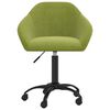 vidaXL Scaune de bucătărie pivotante, 2 buc., verde deschis, catifea