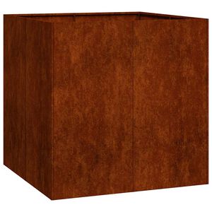 vidaXL Jardinieră Rusty 80x80x80 cm Oțel pentru intemperii