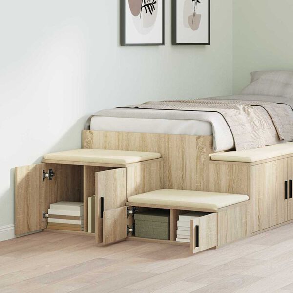 vidaXL Dulap de depozitare 2 pcs Stejar Sonoma 127 x 41 x 40 cm