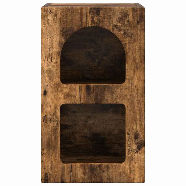 vidaXL Noptieră Stejar fumuriu 29,5 x 33,5 x 50 cm Lemn compozit