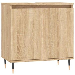 vidaXL Dulap de baie, stejar sonoma, 58x33x60 cm, lemn prelucrat
