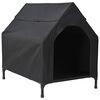 vidaXL Casă pentru animale de companie Negru 110 x 75 x 90 cm Oțel