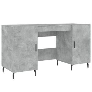 vidaXL Birou, gri beton, 140x50x75 cm, lemn compozit