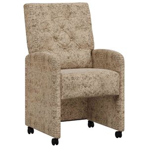 vidaXL Scaune de dining cu roți 2 pcs Gri deschis 58 x 67 x 97 cm