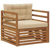 vidaXL Canapea de exterior Lemn de acacia solid și poliester