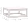 vidaXL Taburete de grădină cu perne, 2 buc., alb, lemn masiv de pin