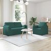 vidaXL Canapea 2 pcs Verde &icirc;nchis 158 x 78 x 80 cm țesătură