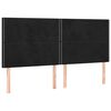vidaXL Pat box spring cu saltea, negru, 200x200 cm, catifea