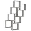 vidaXL Raft de perete cub, gri beton, 90x15x119 cm, PAL