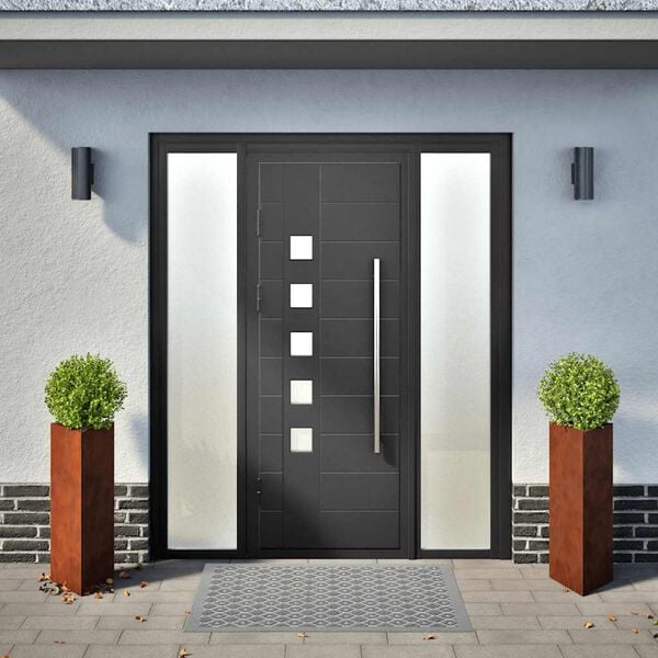 vidaXL Jardiniere de grădină 2 buc Triunghiular Oțel pentru intemperii