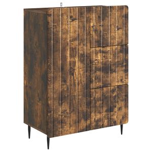 vidaXL Bufet Stejar fumuriu 66 x 34,5 x 91,5 cm Lemn prelucrat
