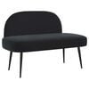 vidaXL Bancă tapițată cu spătar Negru 110 x 60 x 76 cm Catifea