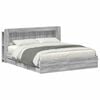 vidaXL Cadru de pat cu depozitare și tăblie Sonoma gri 180 x 200 cm