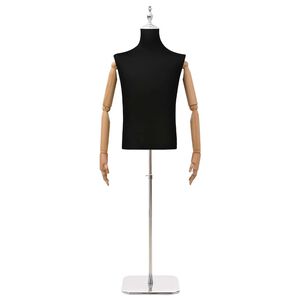 vidaXL Manechin ajustabil 170-218 cm cu bază Masculin PP Negru