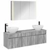 vidaXL Set dulap baie 4 buc. Sonoma gri Lemn prelucrat
