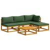 vidaXL Set de canapea 5 buc. natural Lemn Solid de Acacia