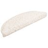 vidaXL Covorașe pentru scări, 15 buc., 56x17x3 cm, albe, semirotunde