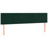 vidaXL Pat box spring cu saltea, verde &icirc;nchis, 180x200 cm, catifea