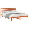 vidaXL Cadru de pat Maroniu cerat 140 x 200 cm Lemn de pin masiv