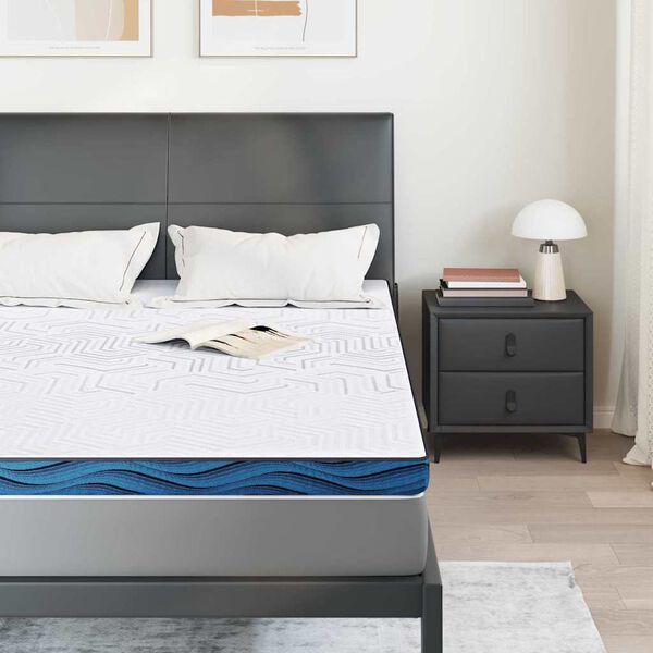 vidaXL Suport pentru saltea Alb 140 x 190 cm Material Jacquard