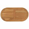 vidaXL Placă de masă 80 x 40 x 2,5 cm Oval Lemn solid de tec natural