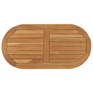 vidaXL Placă de masă 80 x 40 x 2,5 cm Oval Lemn solid de tec natural