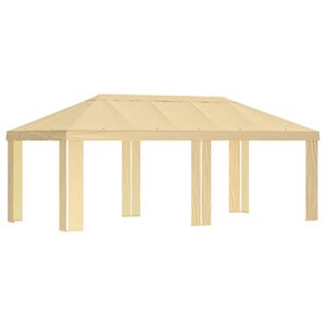 vidaXL Copertină pentru Gazebo 6 x 3 m Crem Poliester 190