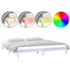 vidaXL Cadru de pat LED Super King Size, 180x200 cm, lemn masiv