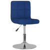 vidaXL Scaun de bar pivotant, albastru, material textil