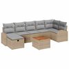 vidaXL Set de canapele pentru grădină 8 buc. Bej Rattan poli