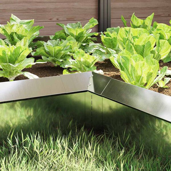 vidaXL Gard pentru melci 4 pcs Argintiu 10 x 10 x 25 cm