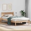 vidaXL Cadru de pat cu headboard Maro 80 x 200 cm Lemn de pin masiv