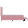 vidaXL Pat cu arcuri cu saltea cu headboard Roz 80 x 200 cm Catifea