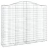 vidaXL Coșuri gabion arcuite 4 buc, 200x30x160/180 cm, fier galvanizat