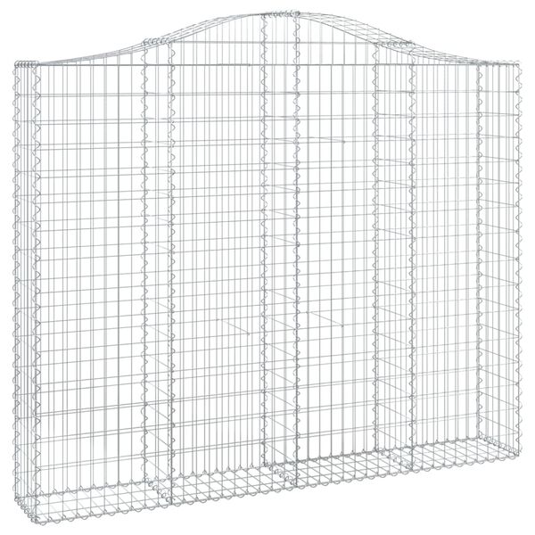 vidaXL Coșuri gabion arcuite 4 buc, 200x30x160/180 cm, fier galvanizat