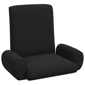vidaXL Fotoliu reglabil Negru Catifea texturată