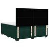 vidaXL Pat box spring cu saltea, verde &icirc;nchis, 180x200 cm, catifea