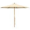 vidaXL Parasol de Grădină &Oslash; 300 x 248 cm Lemn de eucalipt masiv