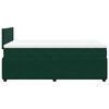 vidaXL Pat box spring cu saltea, verde &icirc;nchis, 120x200 cm, catifea