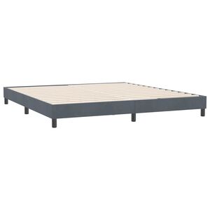 vidaXL Cadru de pat fără saltea Gri &icirc;nchis 180x210 cm catifea