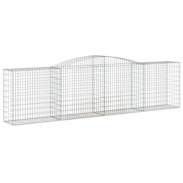 vidaXL Coșuri gabion arcuite 5 buc, 400x50x100/120 cm fier galvanizat