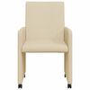 vidaXL Scaune de dining cu roți 2 pcs Crem 57 x 66 x 94 cm țesătură