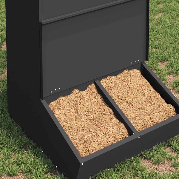 vidaXL Feeder pentru porci Negru 55 x 51 x 91,5 cm