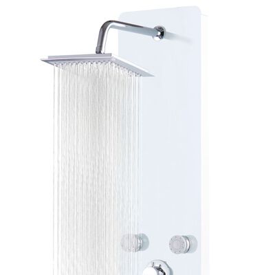 vidaXL Panou de duș din sticlă, 25x44,6x130 cm, alb