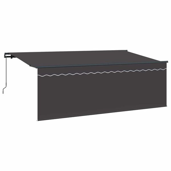 vidaXL Cortina Retractabilă Antracit 400 x 200 cm țesătură